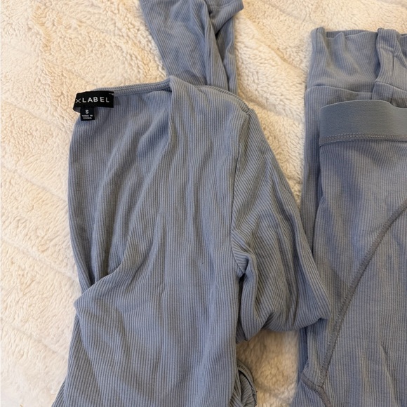 Jlux Label Gray Ribbed Lounge Set - Picture 2 of 5